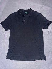 J.Crew Men s Black Polo Shirt Short Sleeve Cotton Blend Classic Fit Size Large