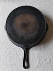 #9 "ERIE" PRE GRISWOLD CAST IRON SKILLET 9D WITH HEAT RING..Sits Flat
