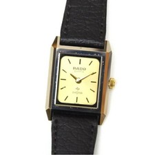 RADO 13395053 Quarzo DiaStar Cinturino Pelle Orologio Quadrante Oro Autentico