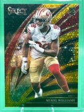 2025 Panini Select Club Level Mykel Williams #217 Gold NO HUDDLE Prizm /10 (RC)