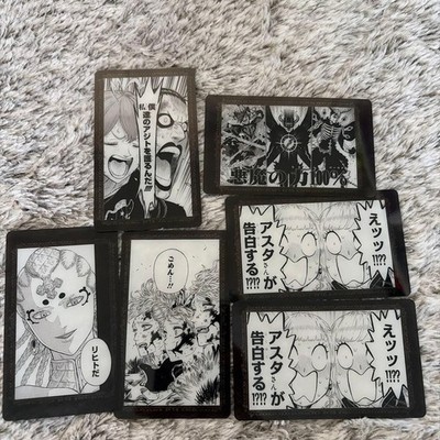Black Clover Exhibition Clear Card 6 Piece Set