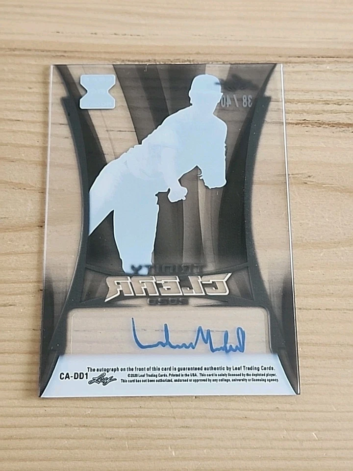 2020 Leaf Trinity Clear Dylan Maclean XRC RC  AUTO Prospect #38/40 Rangers - Image 2 of 2