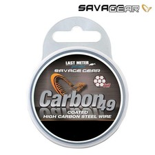 SAVAGE GEAR CARBON 49 FEXIBLE STAINLESS STEEL TRACE  WIRE - PIKE SEA FISHING