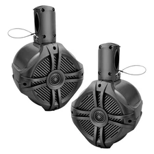 Power Acoustik MWT-80T - 750W 2-Way 4-Ohm 8" Black Wake Tower Speakers, Pair