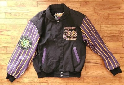Vtg 90s Smokin Joe's Racing Jacket Jeff Hamilton Camel Winston