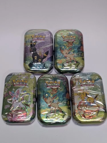 5x Pokemon TCG Scarlet & Violet Prismatic Evolutions Mini Tins Sealed Brand New