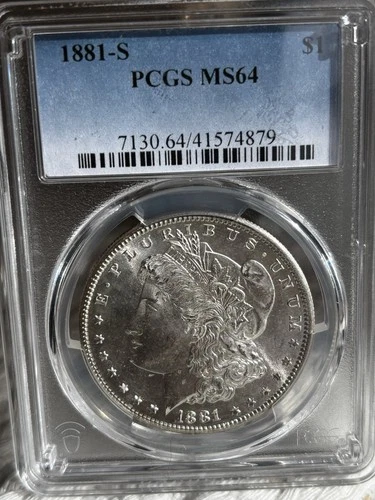 1881 - S  Silver Morgan Dollar  PCGS MS64 -- Nice Coin!