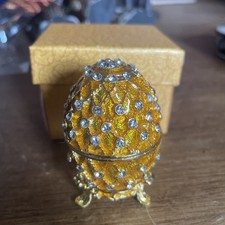 Decorative Egg Trinket Box with Stand