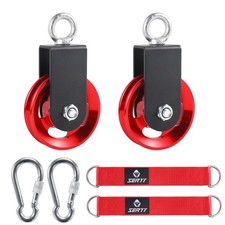  2 Pack Cable Pulley Wheel for Home Gym Pulley System, Upgraded 90mm Alumini...