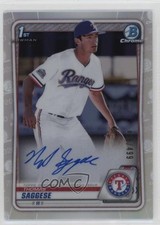2020 Bowman Draft Chrome Picks Refractor /499 Thomas Saggese #CDA-TSA Auto 03ox