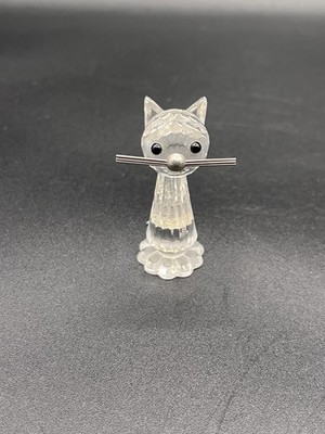 1977 SWAROVSKI Austrian Crystal Tall Cat ''Pets Corner'' Animal 7634 Figurine 2 