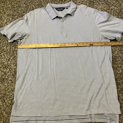 Polo de golf homme Ralph Lauren 2XL XXL bleu blanc rayé - Photo 5/9