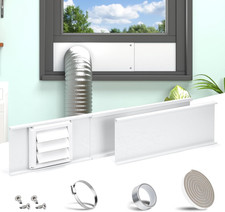 Dryer Vent Window Kit, Adjustable Window Vent Kit with Outdoor Dryer Vent Cover,