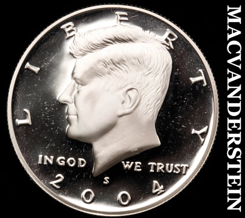 2004-S Silver Kennedy Half Dollar-Choice Gem Proof Lustrous No Reserve #i3990