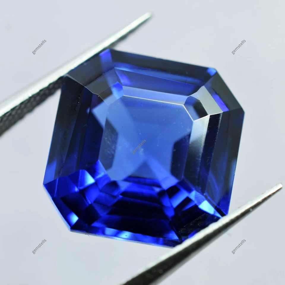 Piedra preciosa suelta certificada de zafiro azul cachemira natural de 10 quilates Foto 3 de 4