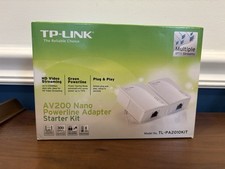 TP-Link AV200 Nano Powerline Adapter Starter Kit TL-PA2010KIT - NEW, Open Box