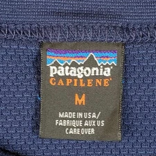 Vintage Patagonia Capilene Base Layer Mens M Long Sleeve Made In USA Navy Blue