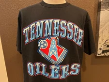 Remake 90's Tennessee Oilers 1997 Football Houston Black T shirt HN4422