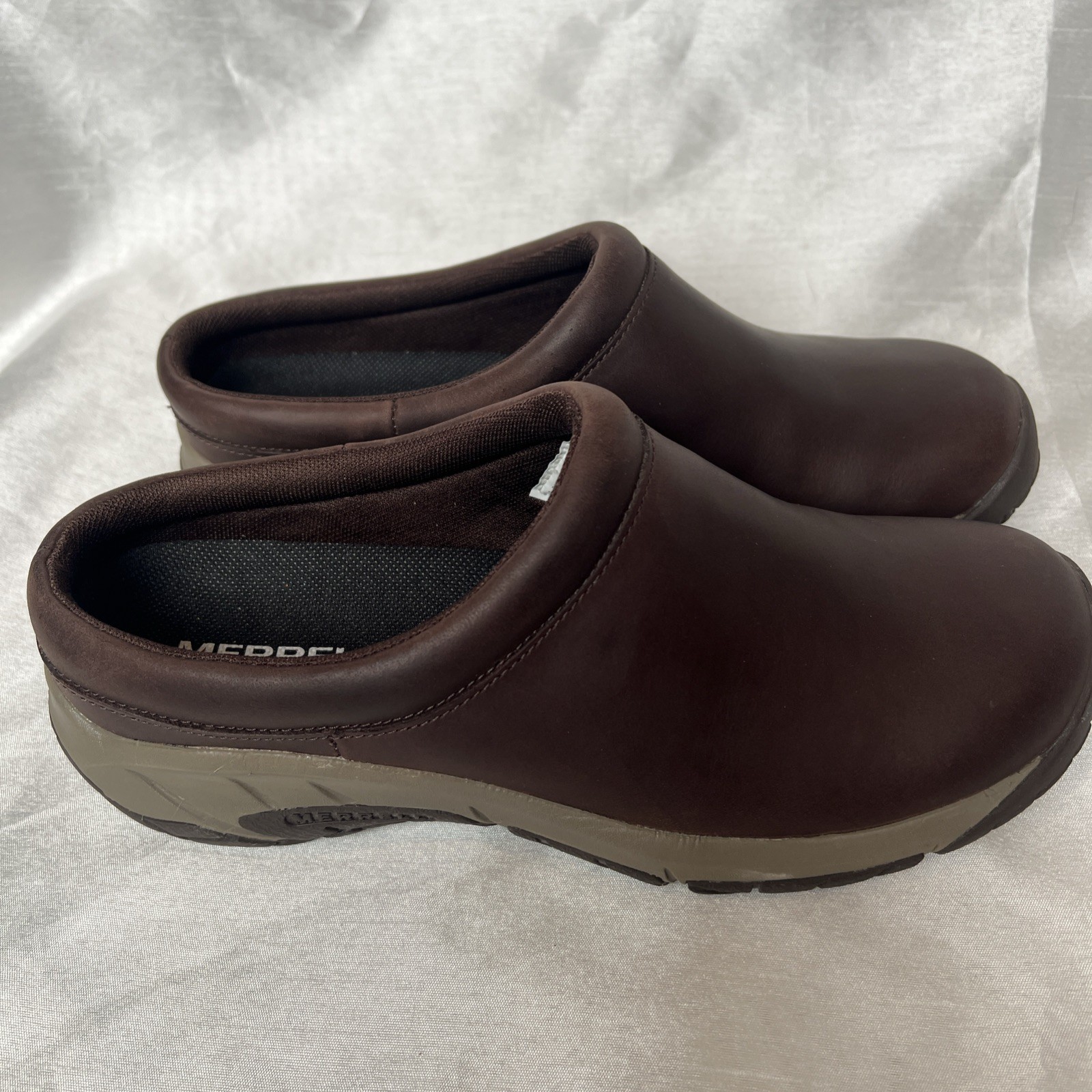 MERRELL ENCORE NOVA 4 DONNA 7 5 SLIP ON SCARPA LEGGERA MOC pelle marrone