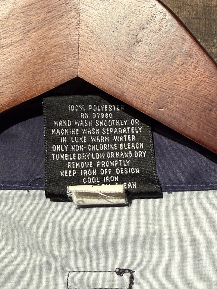 Chaqueta deportiva vintage FUBU para hombre XL 90s cremallera completa Y2K cortavientos azul y naranja Foto 4 de 4