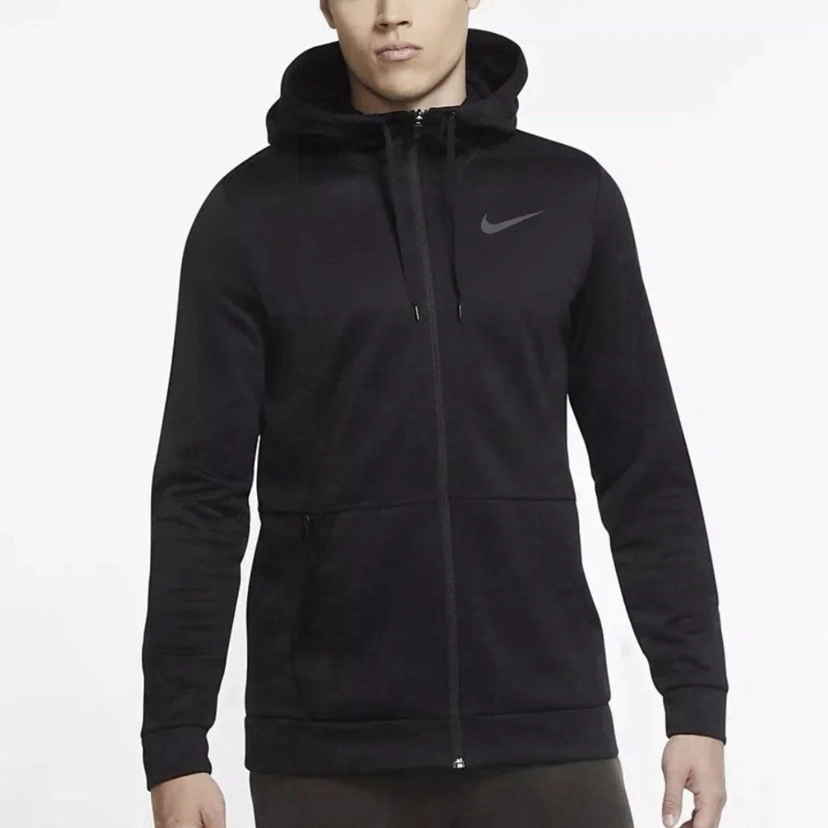 Nike Therma Dri-Fit Full Zip Hoodie Jacket Black Men’s Sz L (CU6231 010)
