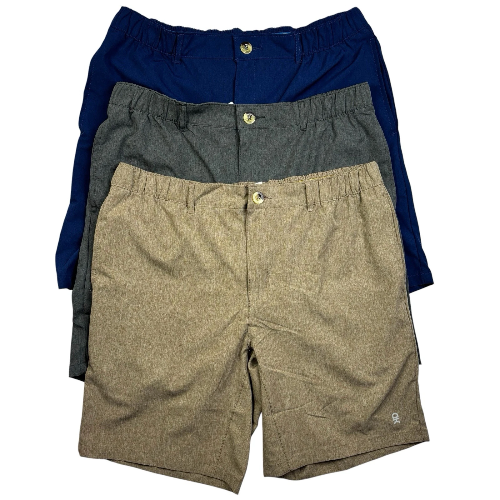 Little Donkey Andy Power Dry 3-Pocket Shorts Mens L Stretch Golf Hiking Lot Of 3