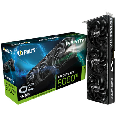 Video Card Palit RTX 5060 Ti Infinity 3 OC 16GB 2407 MHz  NE7506TS19T1-GB2061S