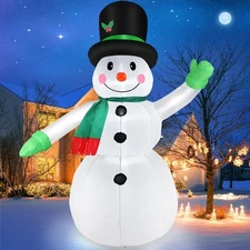 7FT Christmas Inflatables Snowman Outdoor Yard Decoration, Christmas Blow up LED