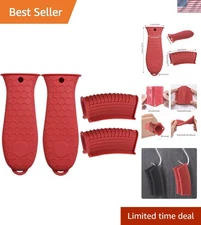 4-Pack Silicone Hot Handle Holders: Non-Slip, Heat Resistant & Machine Washable