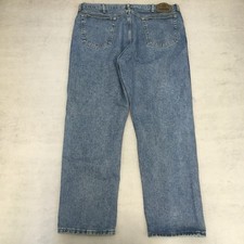 Wrangler Jeans Mens W40 L30 Blue Denim Regular Straight Zip Fly Western