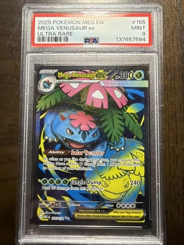 Mega Venusaur ex 155/132 Me01: Mega Evolution Holo - PSA 9