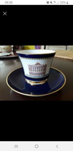 Taza y platillo de porcelana imperial de San Petersburgo - Imagen 1 de 4