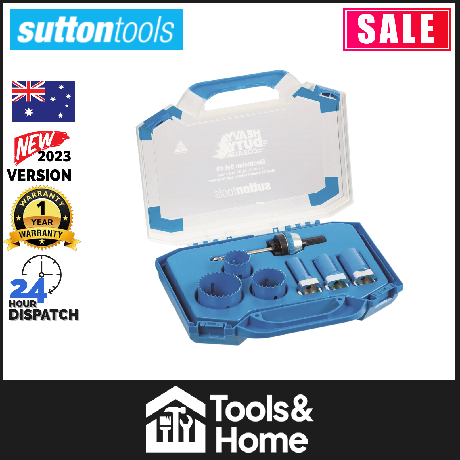Sutton BiMetal Cobalt Heavy Duty Holesaw Kit Electrician Set H105S9