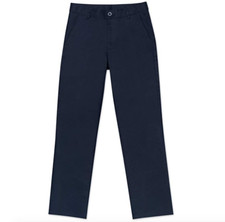 Nautica Husky Boys' Uniform Skater Twill Pant, Navy, X-Large/18 - Husky