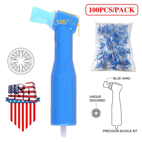 Lot Dental Disposable Prophy Angles 100ct Firm Cup Blue LatexFree Top Quality - Picture 15 of 20