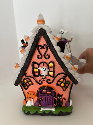 Candy Corn Lane Halloween Light Up House NWTS