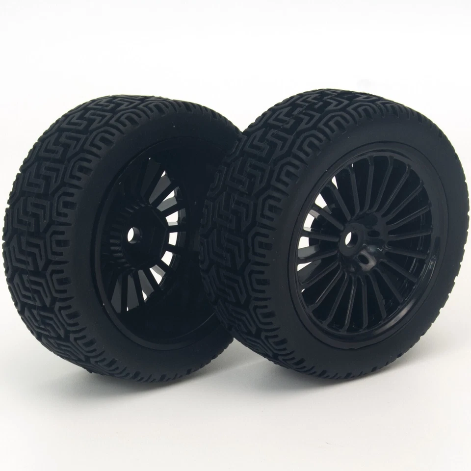 1/10 RC Car Wheels Rubber Tires For Tamiya TT-01 TT-02 HSP XV01 Rally Car - Image 4 of 4