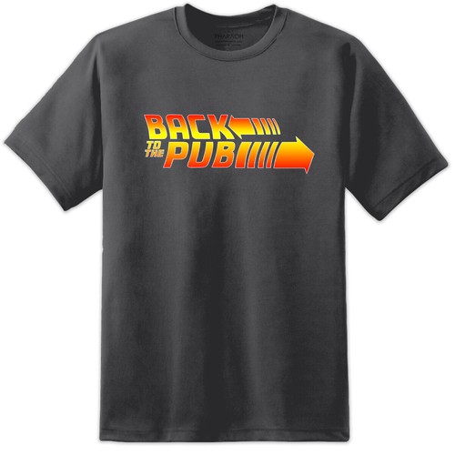 Mens Back To The Future Style PUB T Shirt Funny Lol Dad Mum Gift Design Movie - Picture 6 of 6