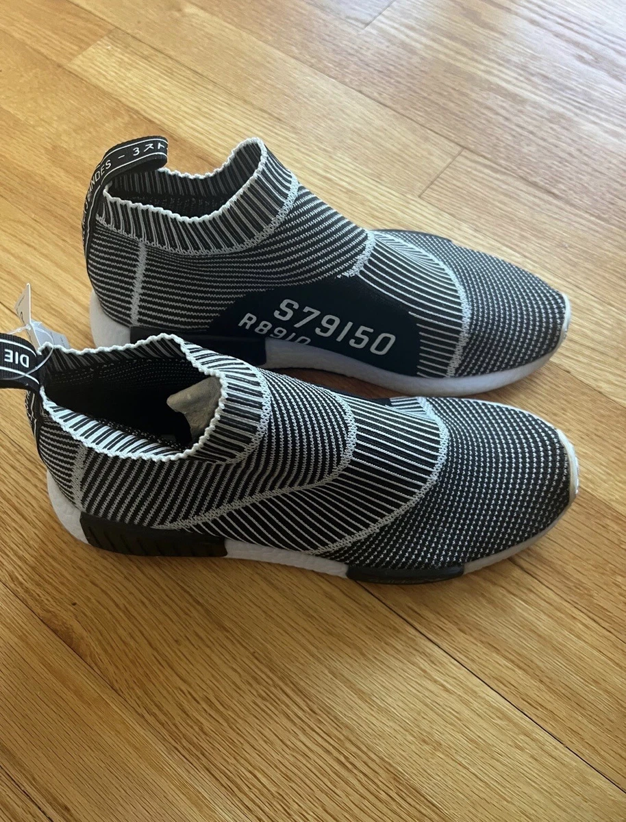 New Adidas NMD City Sock 1 Primeknit White Black S79150 Size 7 eBay