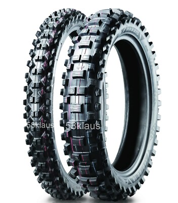 Satz Maxxis M7314K Soft 140/80-18 70R TT + M7313 90/90-21 54R TT Set Paar Reifen