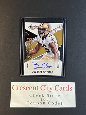 2014 Absolute Retail Red #188 Brandon Coleman Auto 5/25