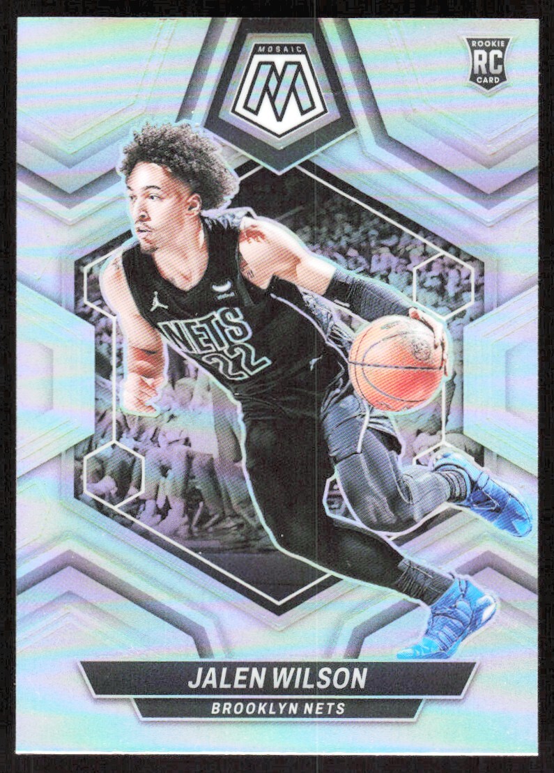 2023-24 743F Panini Mosaic SILVER PRIZM Jalen Wilson Rookie Brooklyn Nets #203