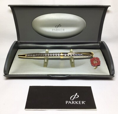 Parker Sonnet Silver Tartan G/T Ball Pen New in Box Product Parker#49780