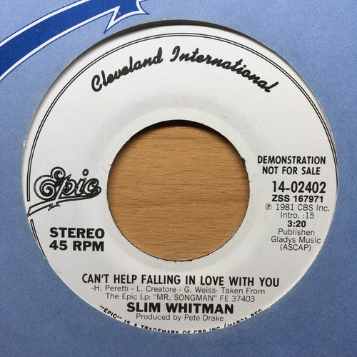 SLIM WHITMAN - CAN'T HELP FALLING IN LOVE WITH YOU 7" VINYL DEMO (EX) - Picture 3 of 6