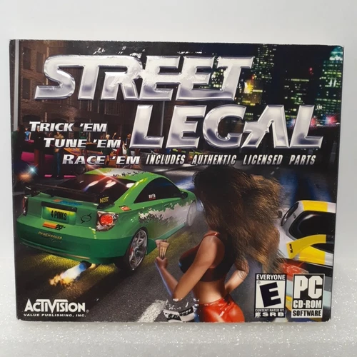 Használt PC CD ROM számítógépes szoftver Game Street Legal Activision sportautó versenyzés - 1/9. kép