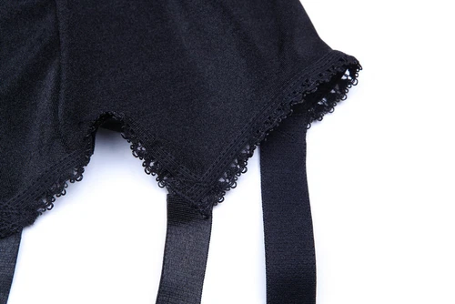 Floral Lace Panel Garter Belts Retro Court Style 6 Straps Suspender - Picture 8 of 16