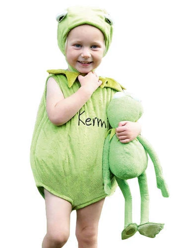 Costume Kermit La Rana Bambini Vestito Fantasia Disney Muppets Animale Ragazzi Ragazze Neonato - Immagine 2 di 2