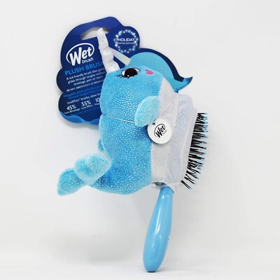Wet Brush Plush Kid's Detangler (Penguin Unicorn) with Soft IntelliFlex Brist...