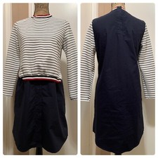 ZARA WOMEN'S NAVY WHITE STRIPED TUNIC DRESS SIZE XS NEW