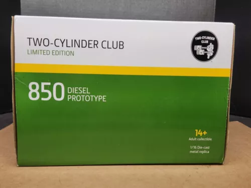 Prototipo tractor Ertl John Deere 850 diésel 1/16 2016 club de dos cilindros #16312A - Imagen 20 de 21